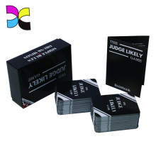 Custom party games playing cards set with cardboard box packaging